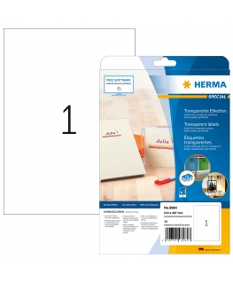 HERMA 8964 printerimärgis Läbipaistev Iseliimuv printerisilt