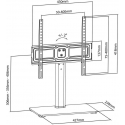 Laikiklis Maclean universalus TV stovas, skirtas RTV spintelei, stovas, maks. 40kg, maks. VESA 400x400, televizoriui 32-65", MC-