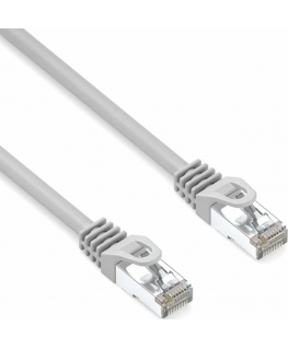 LSOH S/FTP Patch Cable, Cat.6a, RJ45 M - RJ45 M, 20m, Dual Shield, LSOH, Gray, 10Gb/s Economical
