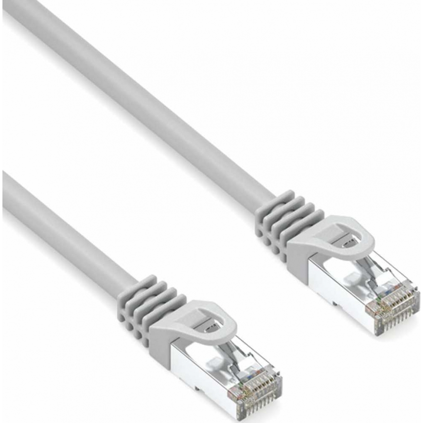 LSOH S/FTP Patch Cable, Cat.6a, RJ45 M - RJ45 M, 20m, Dual Shield, LSOH, Gray, 10Gb/s Economical
