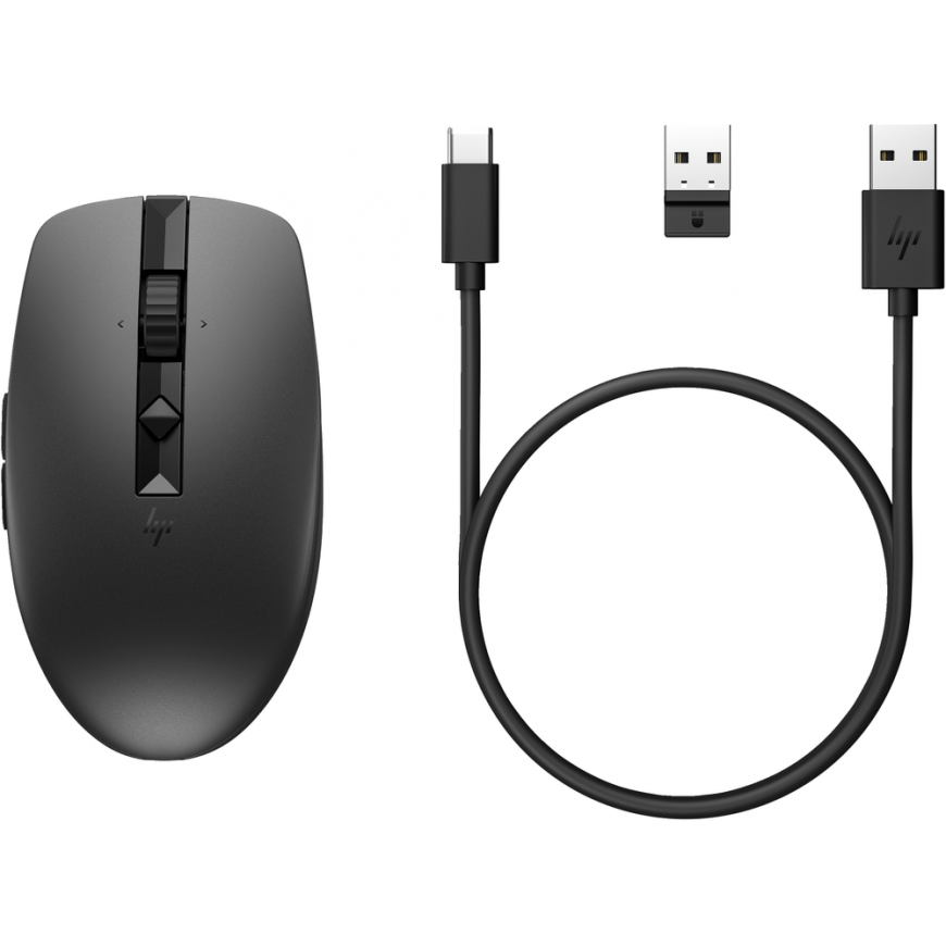 „Hewlett Packard“ (HP) HP 715 belaidis „Bluetooth“ pelė – kelių įrenginių, programuojamas, slenkantis 4 kryptimis, įkraunamas – – 5