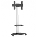Techly Floor Stand with Shelf Trolley TV LCD/LED/Plasma 37-70" Silver Techly Floor Stand with Shelf Trolley TV LCD/LED/Plasma 37-70" Silver
