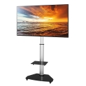 Techly Floor Stand with Shelf Trolley TV LCD/LED/Plasma 37-70" Silver Techly Floor Stand with Shelf Trolley TV LCD/LED/Plasma 37-70" Silver