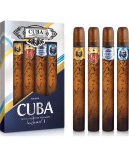 „Cuba Quad For Men“ auksinis tualetinis vanduo + karališkasis tualetinis vanduo + nugalėtojas tualetinis vanduo + šešėlinis tual