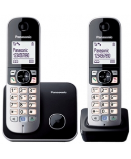 Panasonic KX-TG6812GB telefons DECT telefons Zvanītāja ID Melns