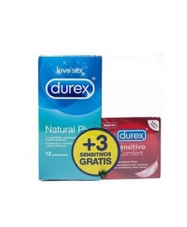 Durex Love Sex Natural Plus 12 condoms + 3 Sensitive