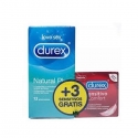 Durex Love Sex Natural Plus 12 prezervatyvų + 3 Sensitive Durex Love Sex Natural Plus 12 prezervatyvų + 3 Sensitive