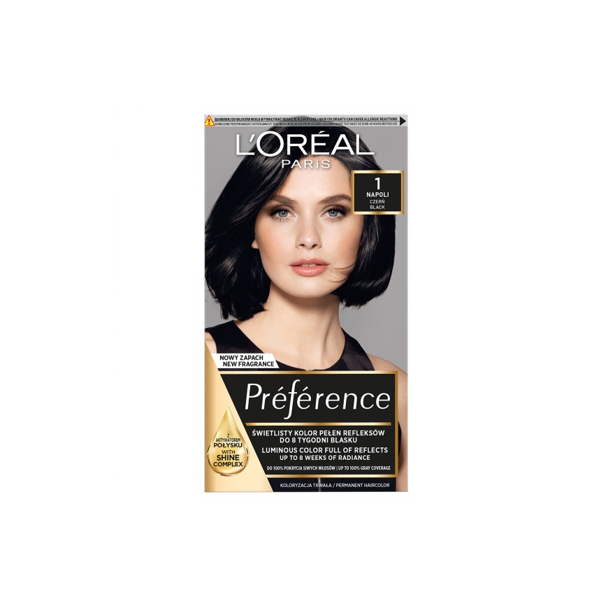 L'Oreal Paris Preference plaukų dažai 1 napoli juodas – 2