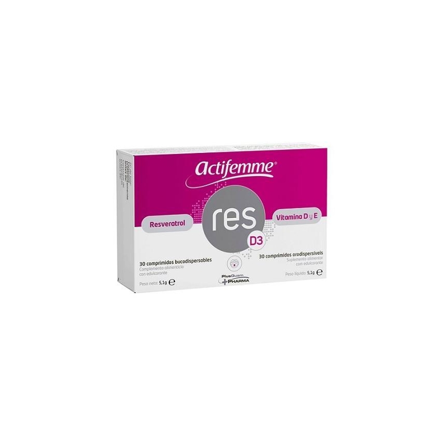 Actifemme Resveratrol RESD3 | Vitaminas D 30 tablečių