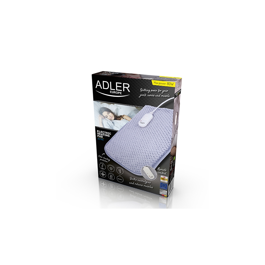 Adler AD 7415 elektriskā sega/spilvens Pelēks Flīss – 5