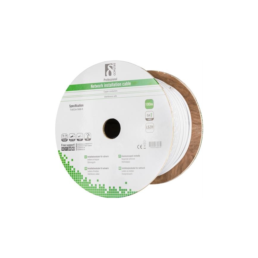 Deltaco TP-70C tīkla kabelis Balts 100