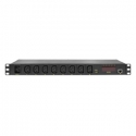 LogiLink PDU8P01 tehonjakeluyksikkö 8 AC-pistorasia(a) 1U Musta LogiLink PDU8P01 tehonjakeluyksikkö 8 AC-pistorasia(a) 1U Musta