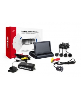 Amio Parking sensor kit tft02 4.3 "with camera hd-307-and 4 sensors black"gold"