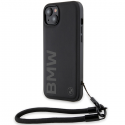 Dėklas BMW BMHCP15S23RMRLK iPhone 15 / 14 / 13 6.1" juoda/juodas hardcase Signature Leather Wordmark Cord Dėklas BMW BMHCP15S23RMRLK iPhone 15 / 14 / 13 6.1" juoda/juodas hardcase Signature Leather Wordmark Cord