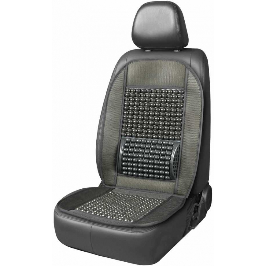 Beaded seat mat with backrest for car amio-03642