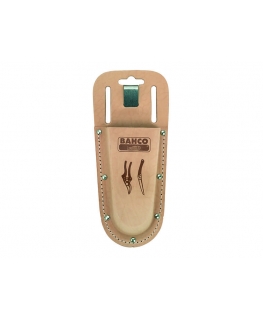 Bahco High quality genuine leather case for secateurs and folding pruning saws. 2 notches are useful for a belt (up to 50mm high