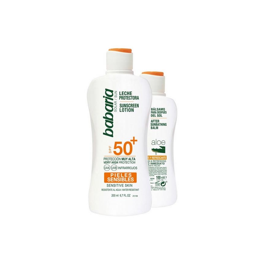 Babaria Sunscreen Lotion Spf50 Plus 200 ml rinkinys 2 vnt