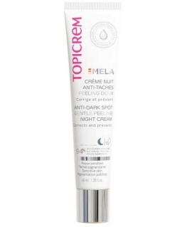Topicrem Mela Anti-Dark Spot Gentle Peeling Night Creamy exfoliating night cream against discoloration 40ml