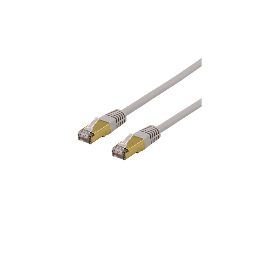 Deltaco SFTP-610AH networking cable Grey 10 m Cat6a S/FTP (S-STP)