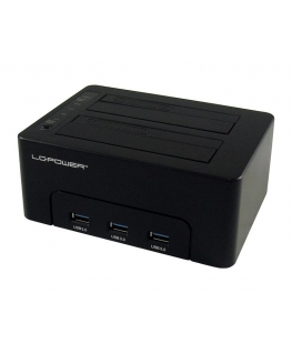 LC-Power LC-DOCK-U3-HUB HDD/SSD dokstacija USB 3.2 Gen 1 (3.1 Gen 1) Type-B Melns