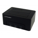 LC-Power LC-DOCK-U3-HUB saugojimo diskų prijungimo stotis USB 3.2 Gen 1 (3.1 Gen 1) Type-B Juoda LC-Power LC-DOCK-U3-HUB saugojimo diskų prijungimo stotis USB 3.2 Gen 1 (3.1 Gen 1) Type-B Juoda