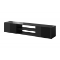 Cama RTV cabinet SLIDE 200K 200x40x37 cm all in gloss black Cama RTV cabinet SLIDE 200K 200x40x37 cm all in gloss black