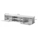 Cama RTV cabinet SLIDE 200K 200x40x37 cm all in gloss black Cama RTV cabinet SLIDE 200K 200x40x37 cm all in gloss black