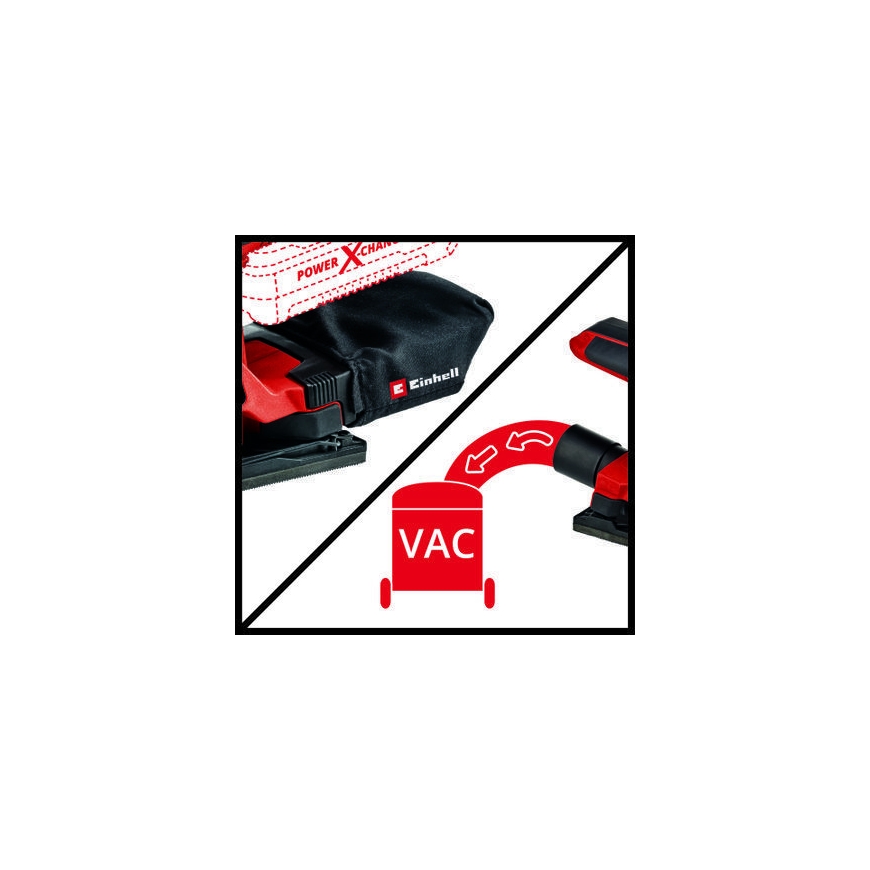 Einhell TC-OS 18/187 Li Solo Taldlihvija Must, Punane – 4