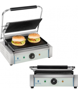 Royal Catering Grilis kontaktowy dwustronny ryflowany PANINI