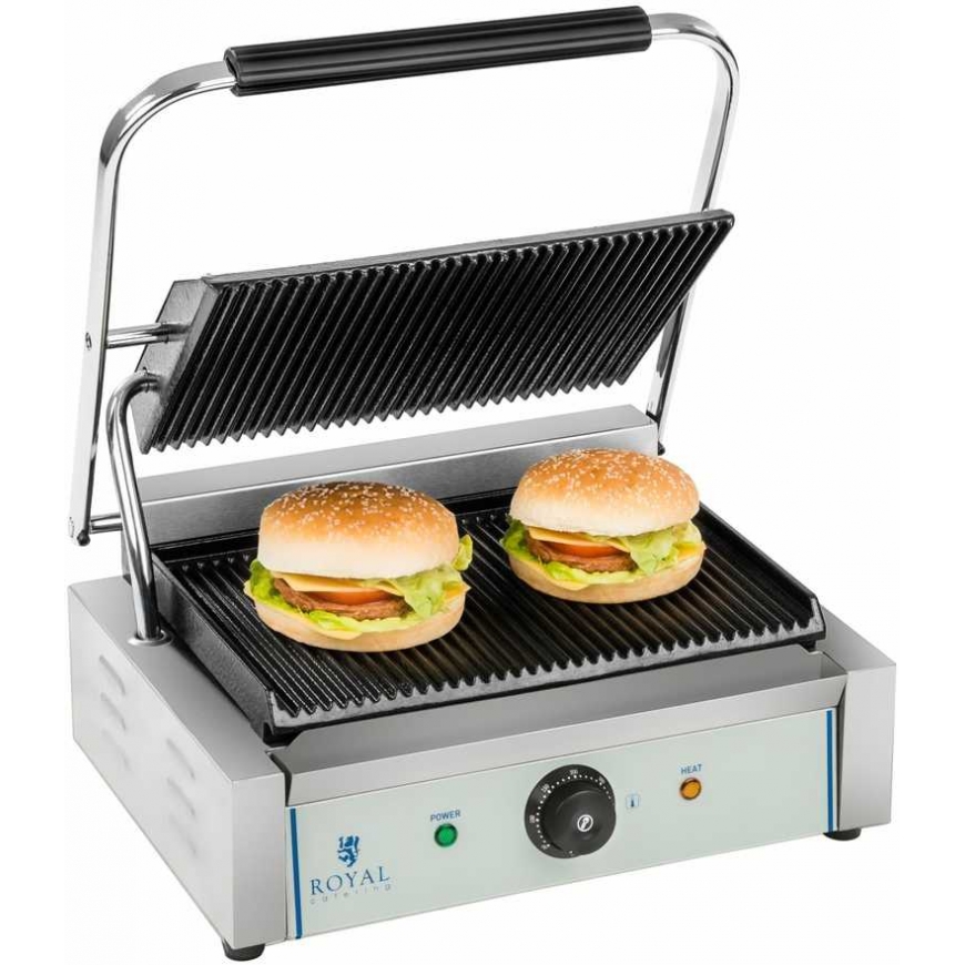 Royal Catering Grilis kontaktowy double-sided ribbed PANINI – 3
