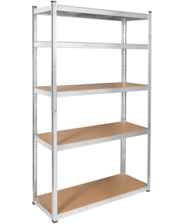 Metal warehouse shelf 205x120x45 silver Rebel