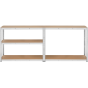 Metal warehouse shelf 205x120x45 silver Rebel Metal warehouse shelf 205x120x45 silver Rebel