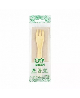 Compostable picnic set (fork, napkin) Go Green | 0,01kg