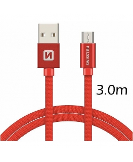 Swissten Textile Quick Charge Universal Micro USB Data and Charging Cable 3m