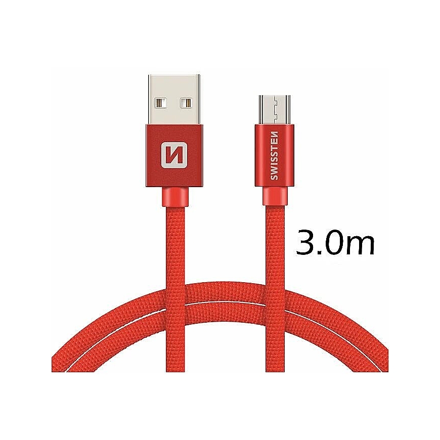 Swissten Textile Quick Charge Universal Micro