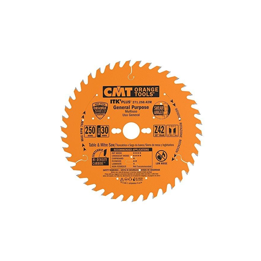 Diskas pjovimo 250x2,4x30 Z42 HM, CMT – 2