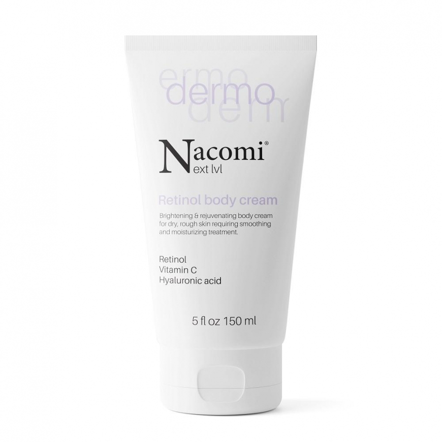 Nacomi Next Level Dermo - brightening and rejuvenating body cream with retinol and vitamin C, 150 ml
