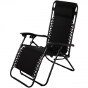 Saska Garden Multifunctional folding garden bed with headrest Royokamp, black Saska Garden Multifunctional folding garden bed with headrest Royokamp, black