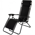Saska Garden Multifunctional folding garden bed with headrest Royokamp, black Saska Garden Multifunctional folding garden bed with headrest Royokamp, black