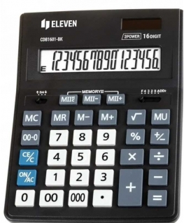 CDC Eleven Kalkulator CDB1601-BK, juoda, biurkowy, 16 miejsc
