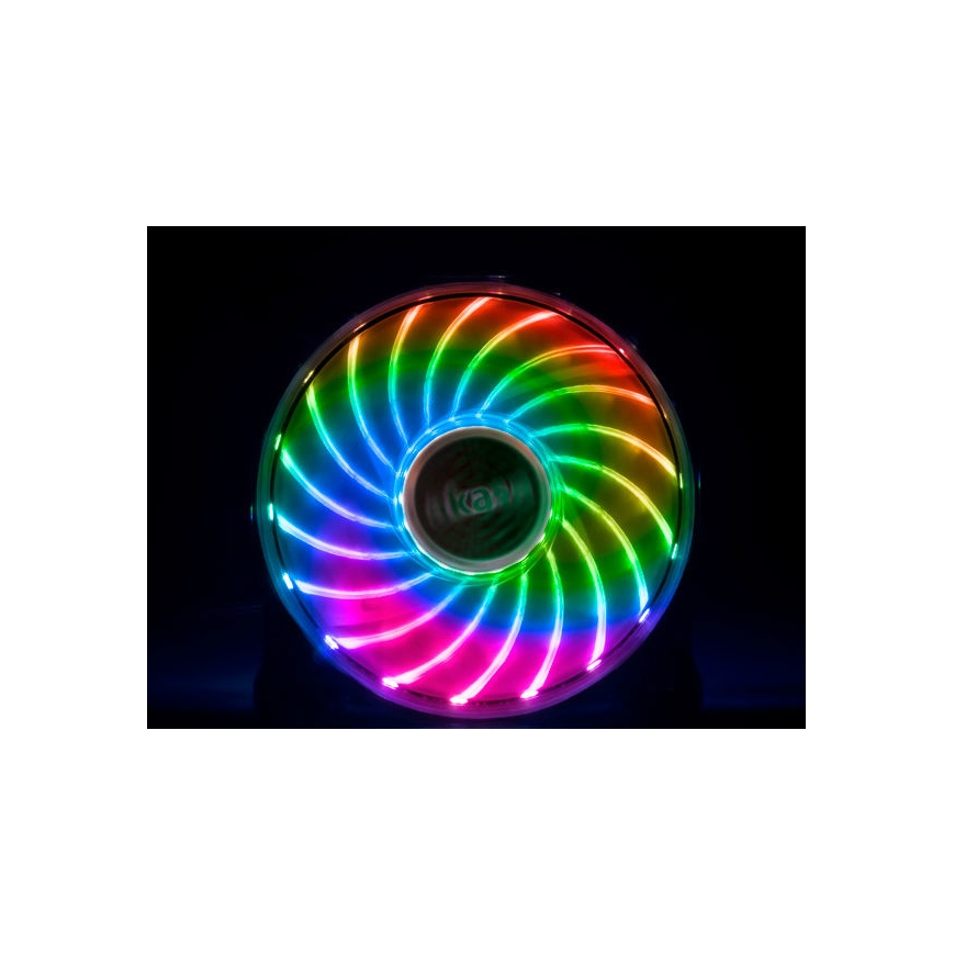 Akasa Vegas X7 Datora korpusam Ventilators Melns, Caurspīdīgs