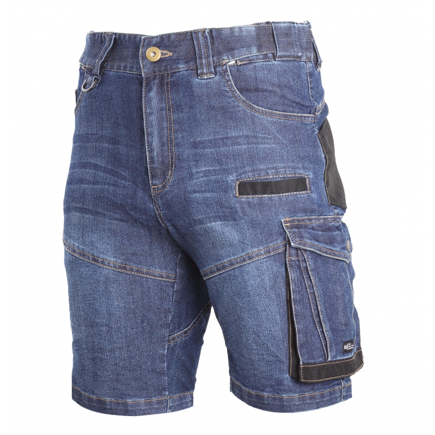 Lahti Pro Blue Stretch Denim Shorts with "L" Reinforcement (L4070703) – 2