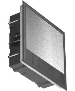Orno Puszka podłogowa na gniazda modulowe 6 x 45x45mm or 12 x 22,5x45mm, cover: stainless steel, black