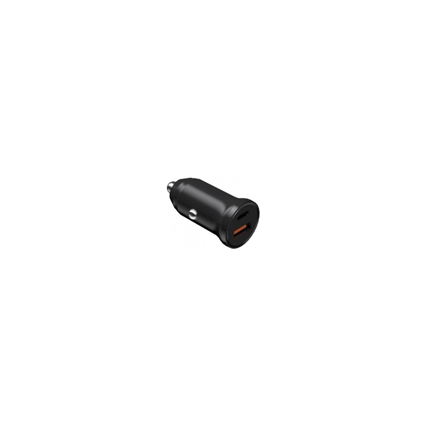 Maxlife MXCC-04 PD QC car charger 1x USB-C 1x USB 20W black + US – 2