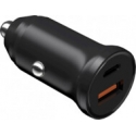 Maxlife MXCC-04 PD QC car charger 1x USB-C 1x USB 20W black + US Maxlife MXCC-04 PD QC car charger 1x USB-C 1x USB 20W black + US