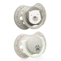 LOVI dynamic silicone pacifier BUDDY BEAR, 0-3 months, 2 pcs., 22/863