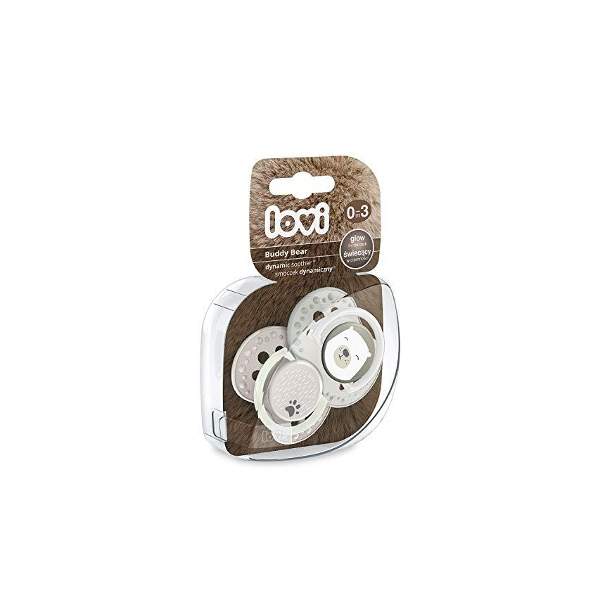 LOVI dynamic silicone pacifier BUDDY BEAR, 0-3 months, 2 pcs., 22/863 – 4