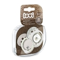 LOVI dinaminis silikoninis čiulptukas BUDDY BEAR, 0-3 mėn., 2 vnt., 22/863