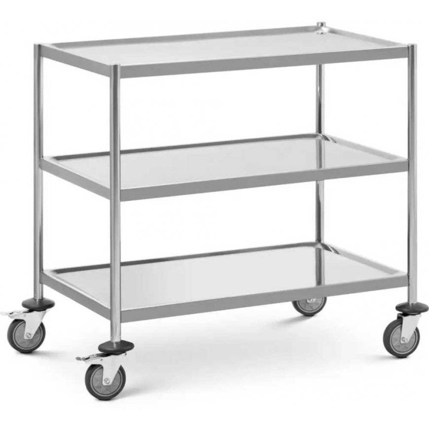 Royal Catering Trolley kelnerski cateringowy do serwowania 3 półki 82 x 50 cm do 60 kg