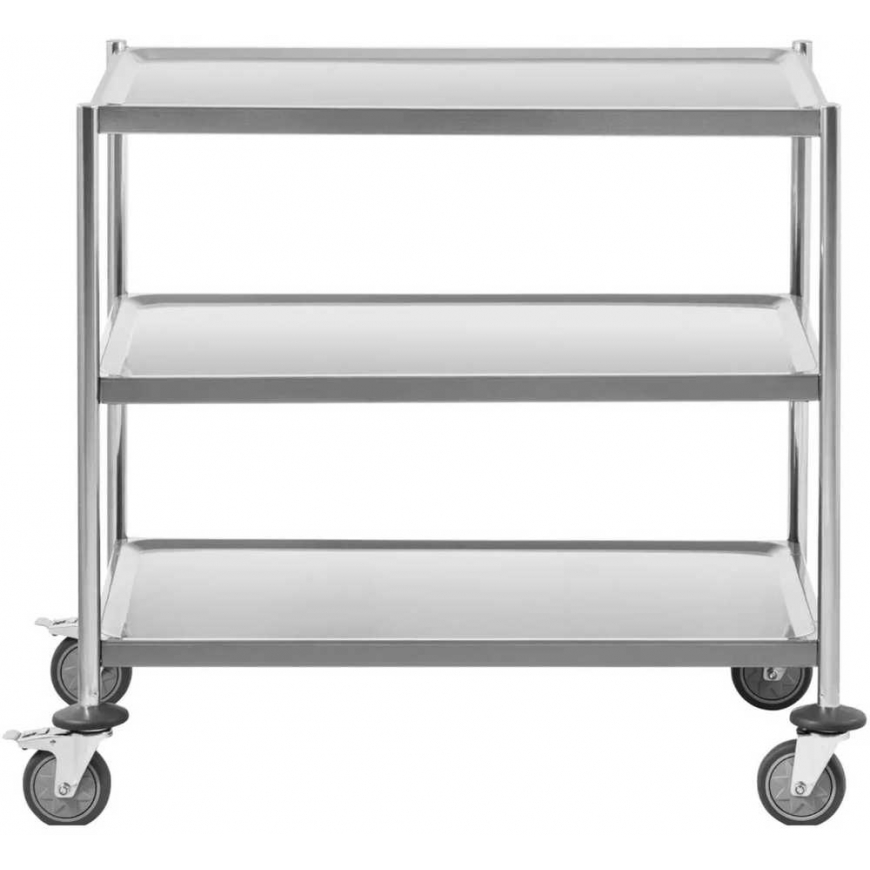 Royal Catering Vežimėlis kelnerski cateringowy do serwowania 3 półki 82 x 50 cm do 60 kg – 2